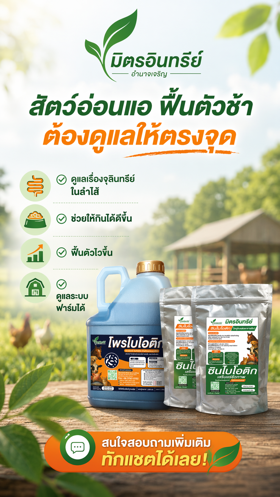 สัตว์อ่อนแอ ฟื้นตัวช้า ต้องดูแลให้ตรงจุด